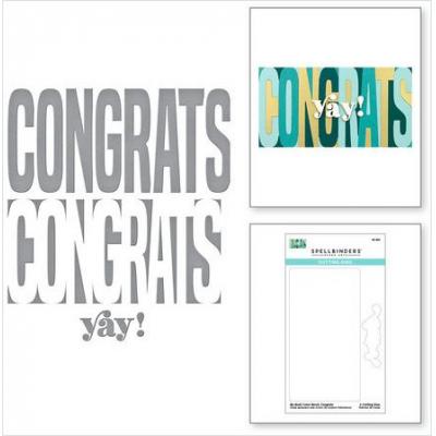 Spellbinders Etched Dies - Be Bold Color Block Congrats